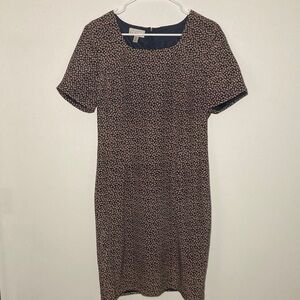 Vintage Adrianna Papell 100% Silk Floral Blue Red White Midi Dress